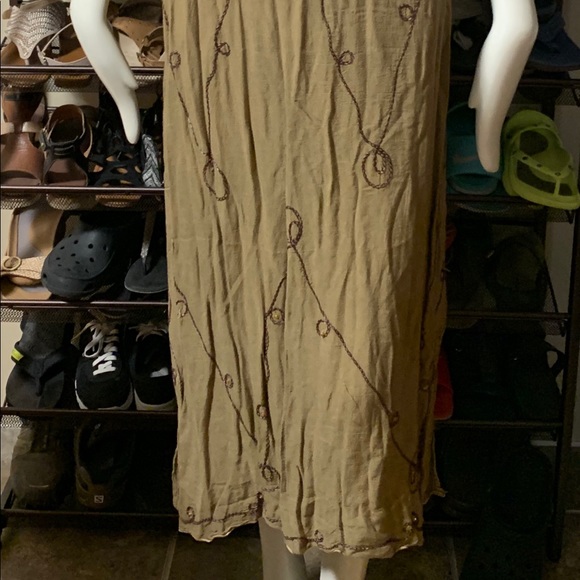 Midi Dress Olive Green One-size fits most - Picture 3 of 4